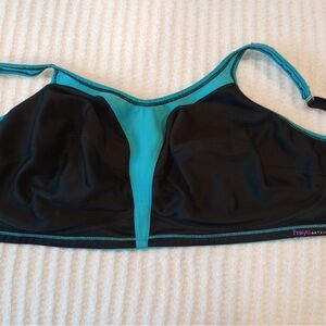 Freya Black and Teal Sports Bra
